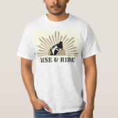 Rise & Ride - Gold T-Shirt (Vorderseite)