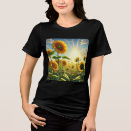 Rise Shine Bloom - Sonnenblume Inspiration Tri-Blend Shirt