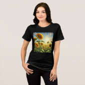 Rise Shine Bloom - Sonnenblume Inspiration Tri-Blend Shirt (Vorderseite voll)