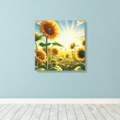 Rise. Shine. Bloom. Stretched Canvas Print Leinwanddruck (Insitu (Holzboden))