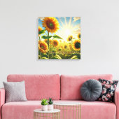 Rise. Shine. Bloom. Stretched Canvas Print Leinwanddruck (Insitu (Wohnzimmer))