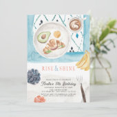 Rise & Shine Brunch PJ Kindergeburtstag Einladung (Stehend Vorderseite)