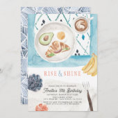 Rise & Shine Brunch PJ Kindergeburtstag Einladung (Vorne/Hinten)