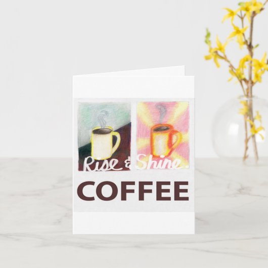 Rise & Shine Kaffee Karte (Gelbe Blume)