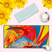 Rise & Shine Motivation für tropische Abstrakte Schreibtischunterlage