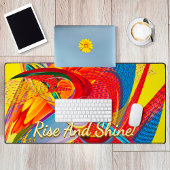 Rise & Shine Motivation für tropische Abstrakte Schreibtischunterlage