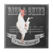 Rise & Shine Rooster Fliese (Vorderseite)
