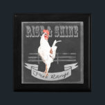 Rise & Shine Rooster Schmuckschachtel<br><div class="desc">Rise & Shine Rooster. Künstler: Redstreake. Bild-ID: 152147D.</div>