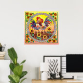 RISE & SHINE ROOSTERS VON SHARON SHARPE POSTER (Heimbüro)
