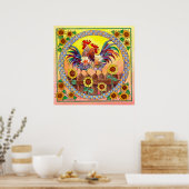 RISE & SHINE ROOSTERS VON SHARON SHARPE POSTER (Küche)
