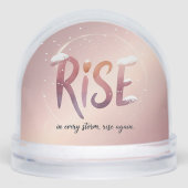 Rise Simple Modern Script 2 Photo Snow Globe – Cus Schneekugeln (Vorderseite)