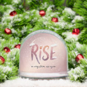 Rise Simple Modern Script 2 Photo Snow Globe – Cus Schneekugeln (Weihnachten)