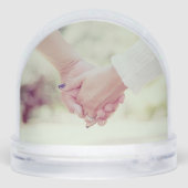 Rise Simple Modern Script 2 Photo Snow Globe – Cus Schneekugeln (Rückseite)