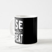 Rise Sparkle Repeat - Sitive Mindset Motivational  Kaffeetasse (Vorderseite Links)