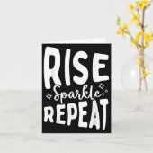 Rise Sparkle Repeat - Sitive Mindset Motivational  Karte (Gelbe Blume)