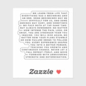 Rise Stronger – Motivational Life Quote Sticker (Blatt)