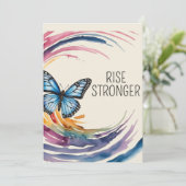 Rise Stronger Themed Einladung (Stehend Vorderseite)