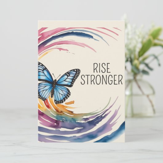 Rise Stronger Themed Einladung (Stehend Vorderseite)