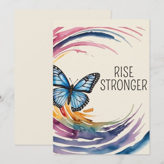 Rise Stronger Themed Einladung (Vorne/Hinten)