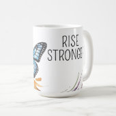 Rise Stronger Themed Kaffeetasse (VorderseiteRechts)