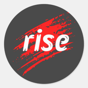 Rise Tiger Claw Grafik-Aufkleber – Wild und Kühn a Runder Aufkleber