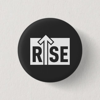 Rise Typografisches Aufmunterndes Schwarzes T-Shir Button