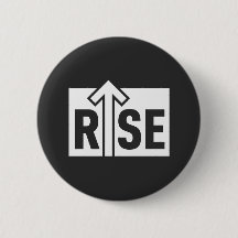 Rise Typografisches Aufwärts Rein Schwarz T-Shirt