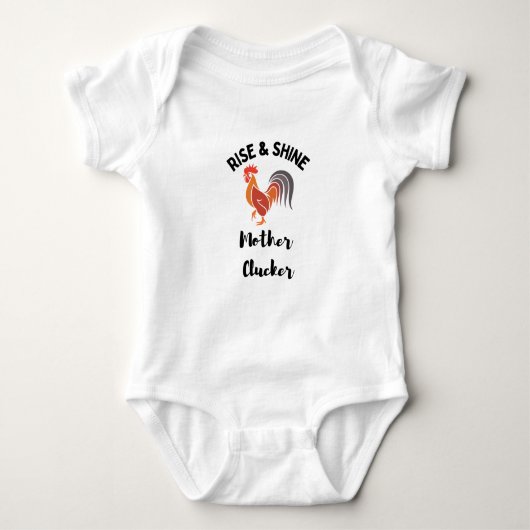 Rise und Shine Funny Bodysuit Baby Strampler (Vorderseite)