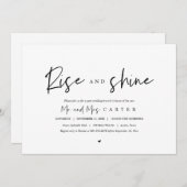 Rise und Shine, Hochzeitsfeier Einladung (Vorne/Hinten)