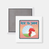 Rise und Shine Rooster Magnet (Vorderseite/Rückseite)