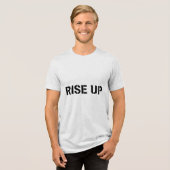 RISE UP – Stencil Motivational Quote T-Shirt Tri-Blend Shirt (Vorderseite voll)