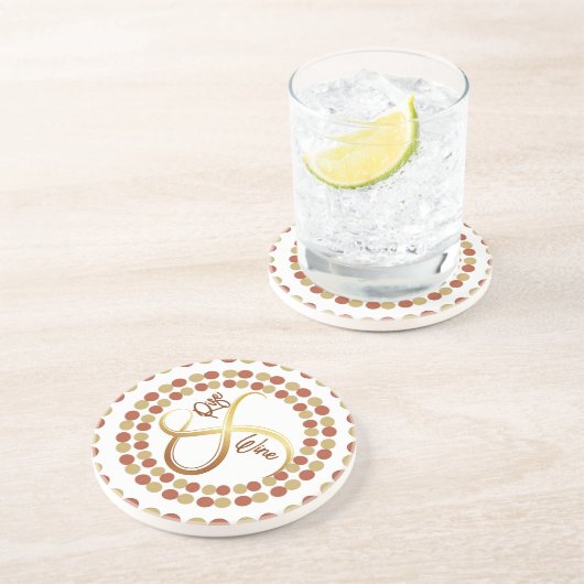 "Rise & Wine" Runde Keramik Untersetzer (Seite)