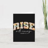 Rise With Courage Christian Religion Bible Scriptu Karte (Vorderseite)