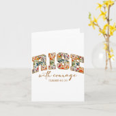 Rise With Courage Christian Religion Bible Scriptu Karte (Gelbe Blume)