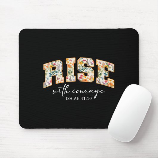 Rise With Courage Christian Religion Bible Scriptu Mousepad (Mit Mouse)