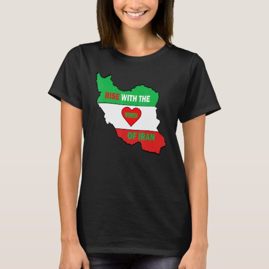 Rise with the women of Iran Freedom flag girls T-Shirt (Vorderseite)