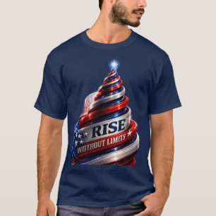 Rise Without Limits Patriotisch 3D Spiral – Rot We T-Shirt