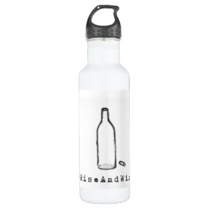#RiseAndWine Wasser-Flasche Trinkflasche