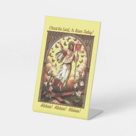 Risen Christ inmitten einer Flutter der Schmetterl Sockelschild