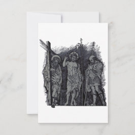 Risen Christ with Andrew and Longinus Holy Card Dankeskarte