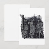 Risen Christ with Andrew and Longinus Holy Card Dankeskarte (Vorne/Hinten)