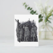 Risen Christ zwischen Heiligen Andrew und Longinus Postkarte (Stehend Vorderseite)