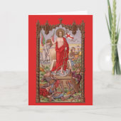 Risen Christus mit Soldaten an der Tomb Osterfeier Karte (Vorderseite)