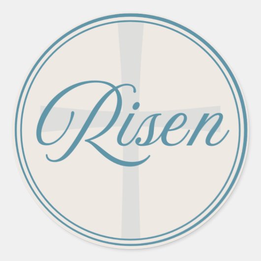 Risen Cross - Flush Seal Large Runder Aufkleber (Vorderseite)