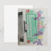 Risen floral Lruck notecard Mitteilungskarte (Vorne/Hinten)