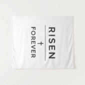 Risen + Forever Sticker  Wandteppich (Vorderseite (Horizontal))