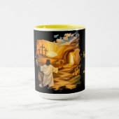 Risen Jesus Empty Tomb 3D Papercut 15oz Coffee Mug Tasse (Zentrum)
