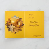 Risen Jesus Empty Tomb 3D Papercut Easter Card Karte (Innenseite)