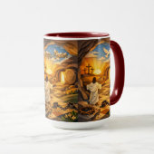 Risen Jesus Empty Tomb 3D Papercut Easter Combo Tasse (VorderseiteRechts)