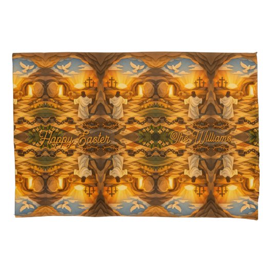 Risen Jesus Empty Tomb 3D Papercut Easter Kissenbezug (Vorderseite)